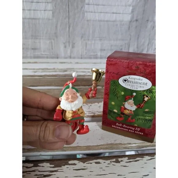 Hallmark Bell Bearing Elf ornament 2000 Christmas‎