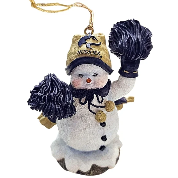 2001 Ridgewood Collection University Of Washington Huskies Snowman Ornament