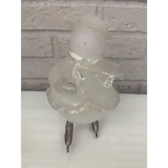Midwest Frosted Ice-Skating Winter Snowman