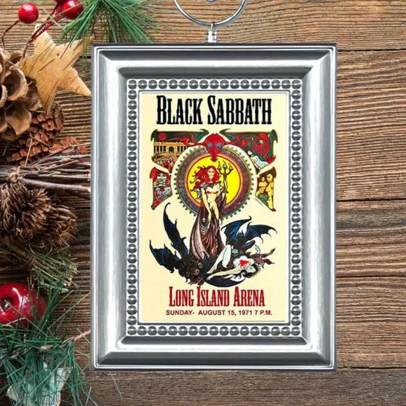Black Sabbath Ozzy Osbourne Rock Band‎ Music Memorabilia Christmas Tree Ornament