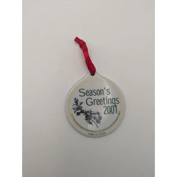 Vintage‎ 2001 Ceramic Christmas Ornament Bus Stop Shoppers Stevan Dohanos 3