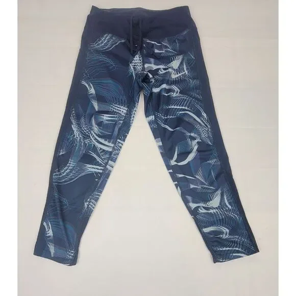 Nike Power Leggings Womens XS. Blue Running Capri‎ Back Pocket.