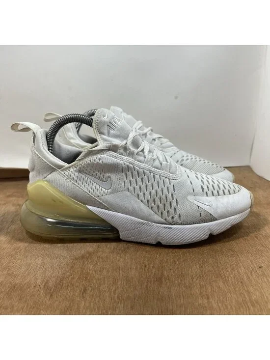 Nike Air Max 270 Women Size 8 Shoes 'Triple White' 943345-103
