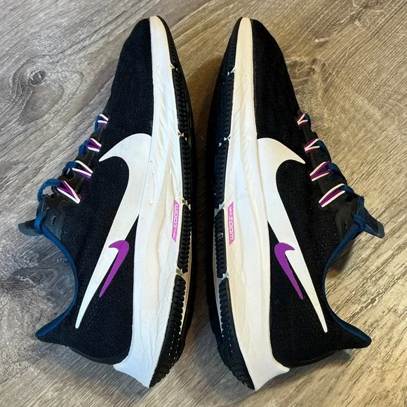 Nike Air Zoom Pegasus 36 Black Purple Blue Running Shoes AQ2210-012 Womens 9.5