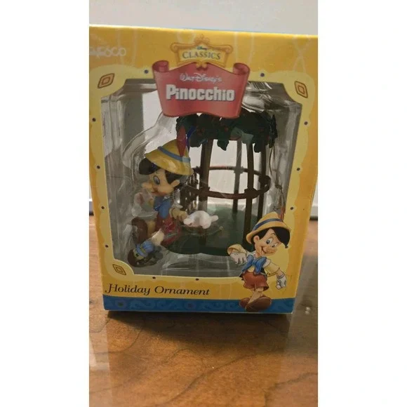 Disney Enesco Pinocchio Holiday Ornament Classic Scene NIB 519308 Rare Vintage