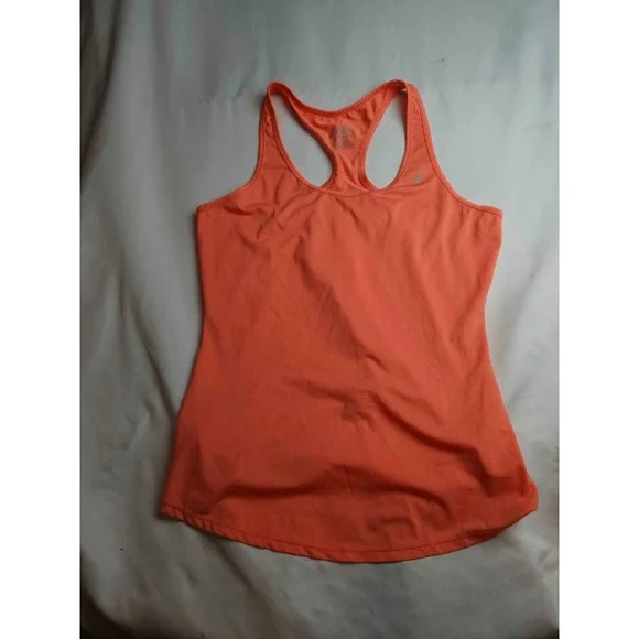 Asics Tank Top Womens Medium Orange Racerback Athletic Performance Workout Gym