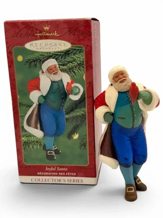 2000 Hallmark Keepsake Joyful Santa Christmas Ornament, 2nd in Series