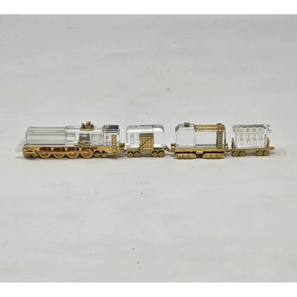 Swarovski Crystal Memories Journeys Train Set 4pc Locomotive Tender COA Boxes