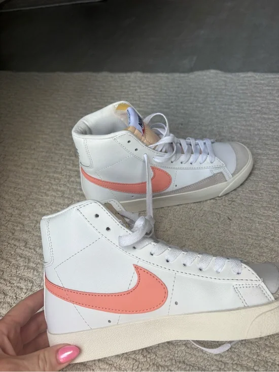 Nike Women’s High-Top Sneakers in Coral/White
