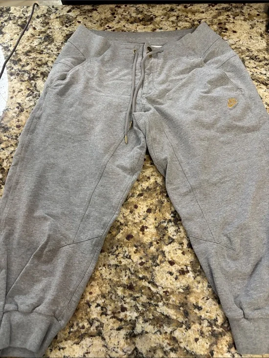 Nike Light Gray Sweatpants with White Logo