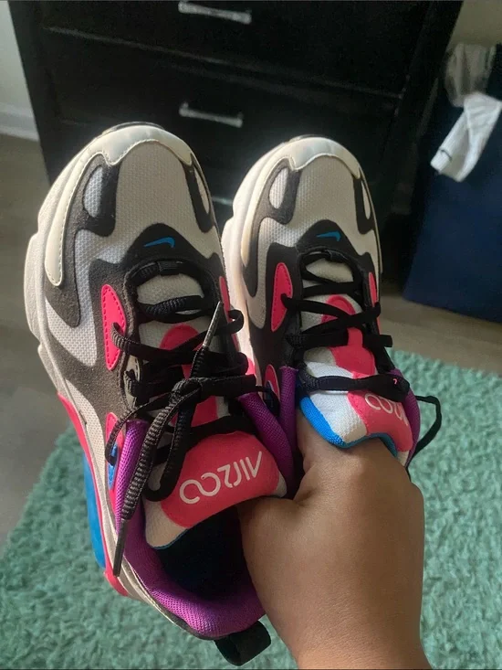 Nike Air Max 270 React Sneakers in White, Black, Pink, Blue