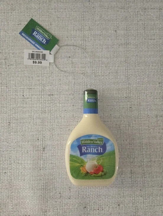 NWT Hidden Valley Ranch Bottle Ornament