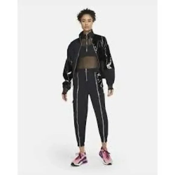Nike Black Sportswear Icon Clash Woven Trousers Tracksuit Bottom Pant Size Large