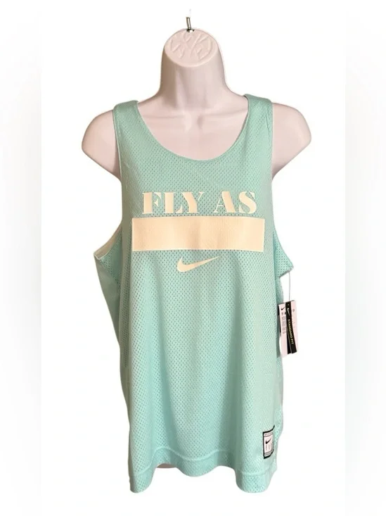 Nike Fly Reversible Basketball Jersey NWT Women’s Medium Mint Cream Mesh