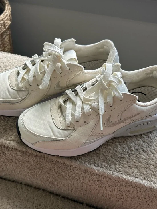 Nike Women’s Cream/White Lace-Up Sneakers