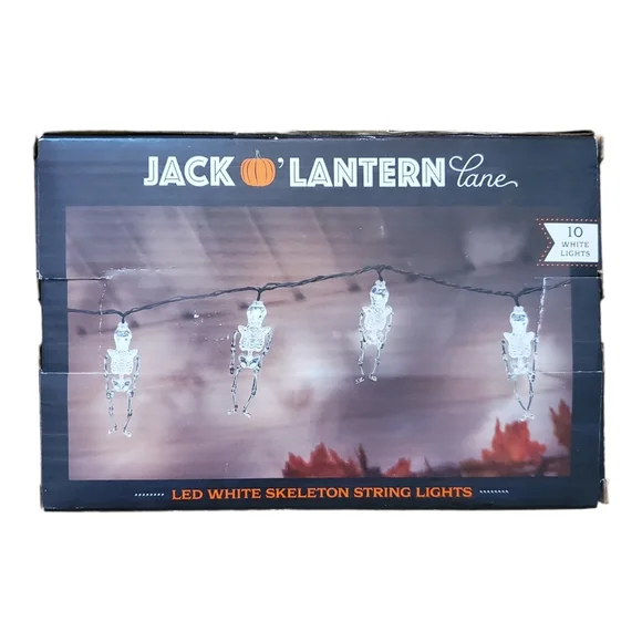 New‎ Goth LED White Skelton String Lights (10)