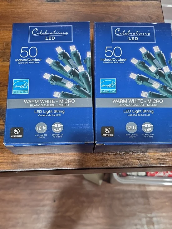 LED Warm White Micro 100-Count Indoor/Outdoor String Lights