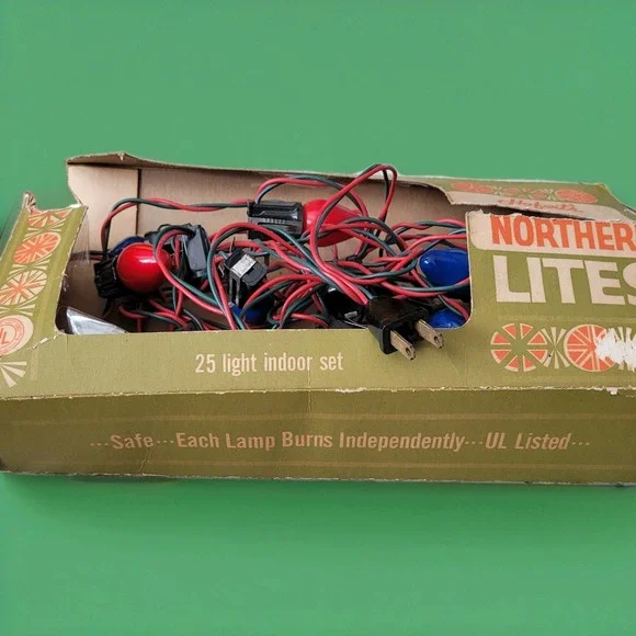Vintage Hofert's Northern Lites Indoor‎ Christmas Tree Lights Decorations *Read