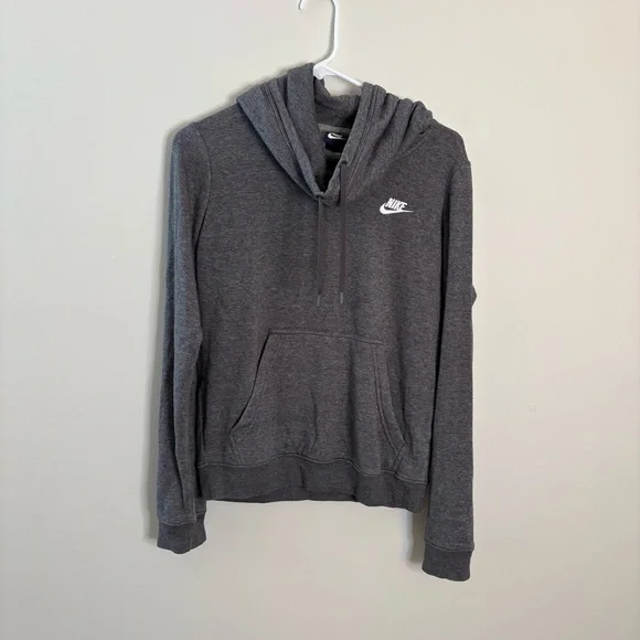 Nike Gray Mock Neck Sweatshirt Athletic Womens Small casual sporty