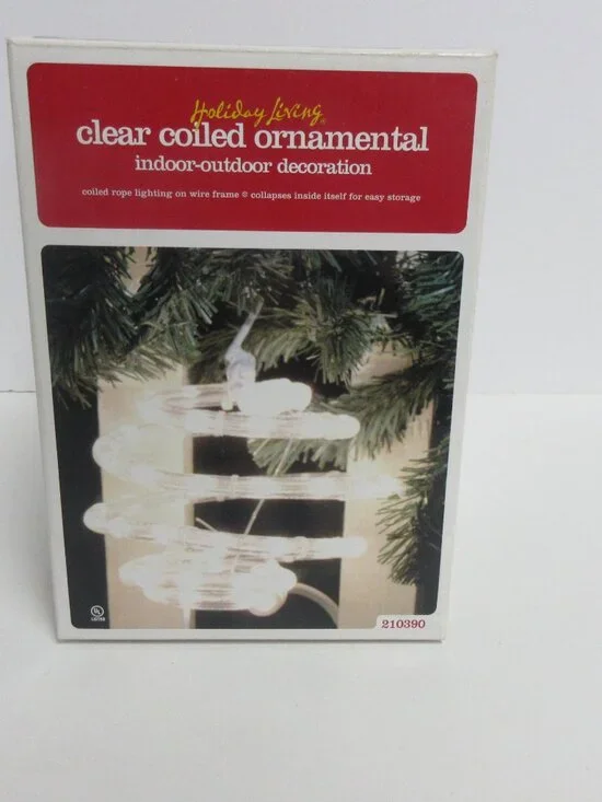 Holiday Living Clear Coiled Lighting Rope Ornamental Indoor-Outdoor Decoration