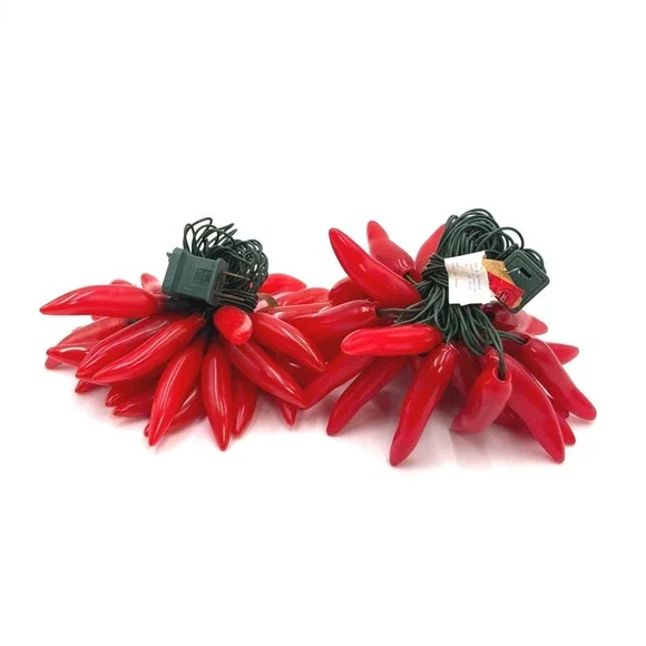 Chili Pepper Set of 2 String Lights House Decorative Party 35/each Tested Works