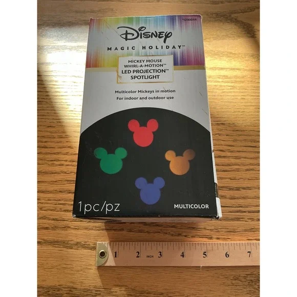 Disney Magic Holiday Mickey Mouse Whirl-A-Motion LED Projection Spotlight