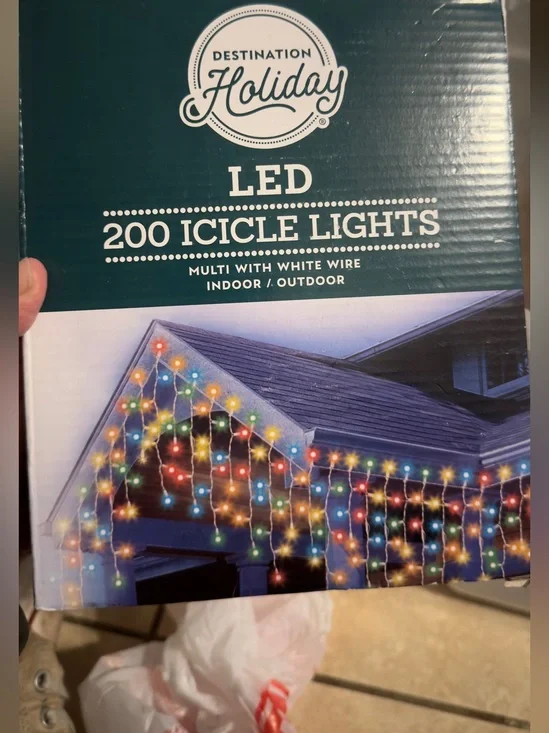 LED 200 Multi-Colored Icicle Lights