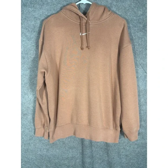 Nike Sportswear Essential Fleece Hoodie Madder Root Pink DJ7668-215 Womens Small