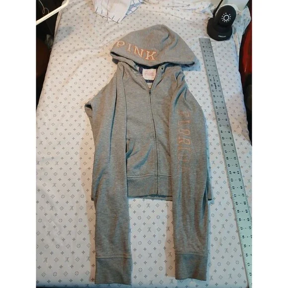 PINK Victoria's Secret University of Florida Gators Zip Hoodie Gray Blue Medium