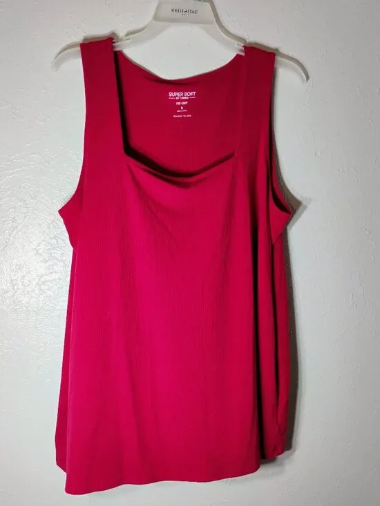 Torrid Super Soft Ribbed Tank Top – Maroon – Size 4X