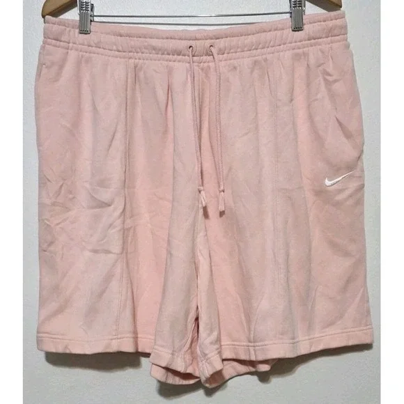 NIKE Sweatpant Shorts XL Barbie Active Lounge Gorp Pull On Comfy Pink Swoosh NEW