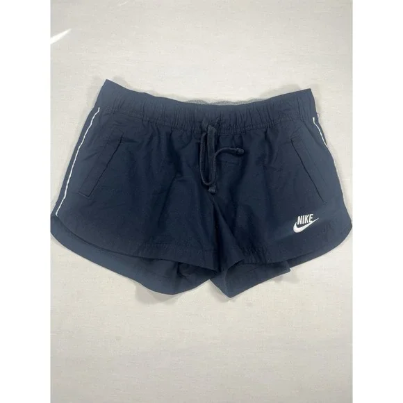 Nike Sportswear Women's Running Shorts Navy Blue Size L (12-14)