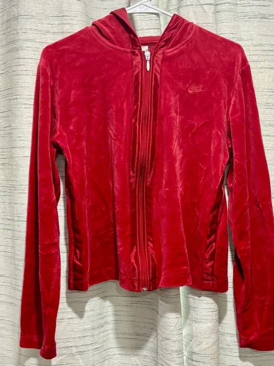Nike Red Full-Zip Hooded Jacket