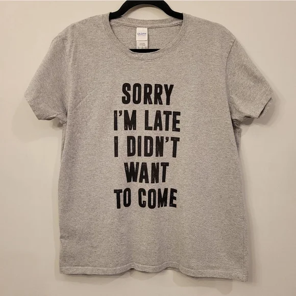 Gildan Gray Graphic T-Shirt 
