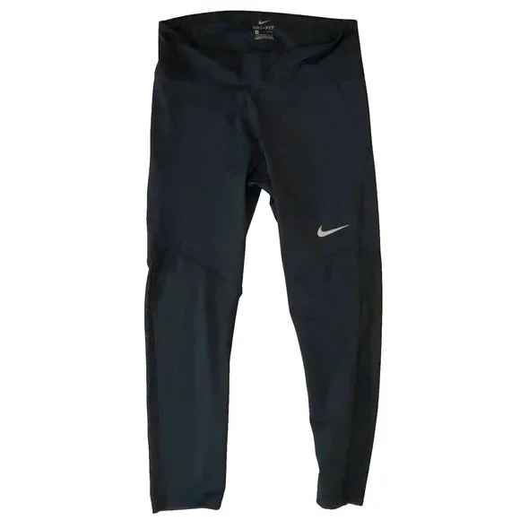 Nike Women's Fly Victory Blk Tight Training Pants Sheer Sz Med 933812-010
