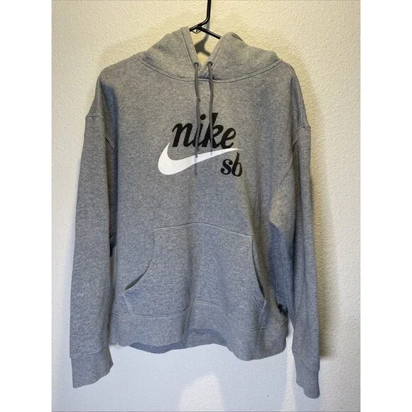 Nike SB Sweater Womens Large Gray Nike SB Pullover Hoodie Sweatshirt