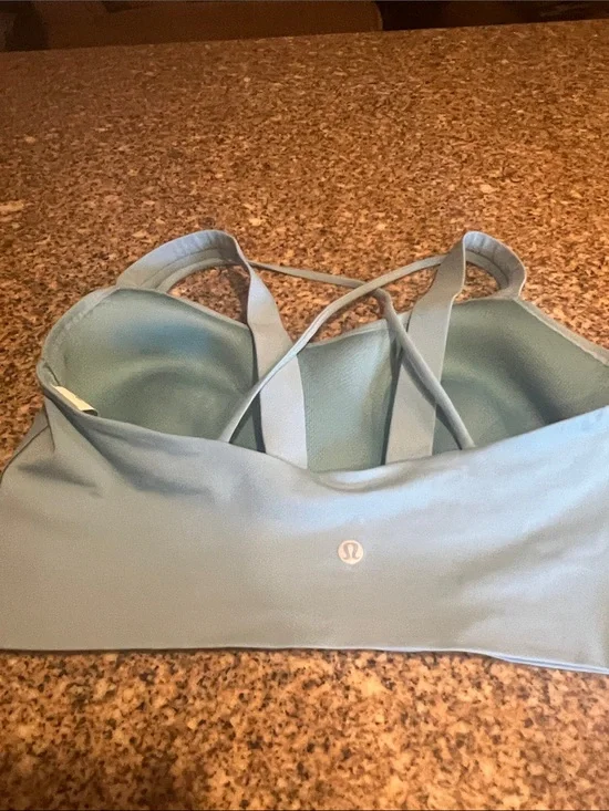 Light Blue Seamless Bralette Top lululemon 10