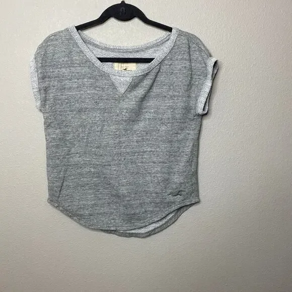 Hollister Gray Scoop Neck Cropped Top Size‎ XS