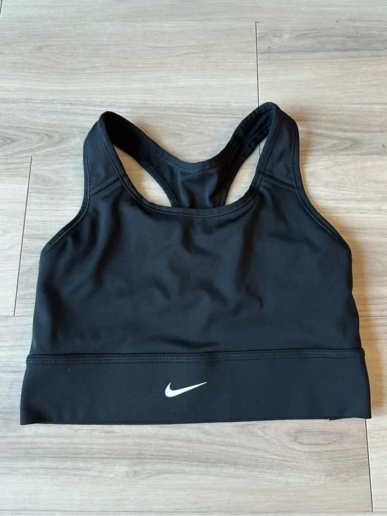 Nike Black Dri-FIT Racerback Sports Bra Size Medium Black Womens