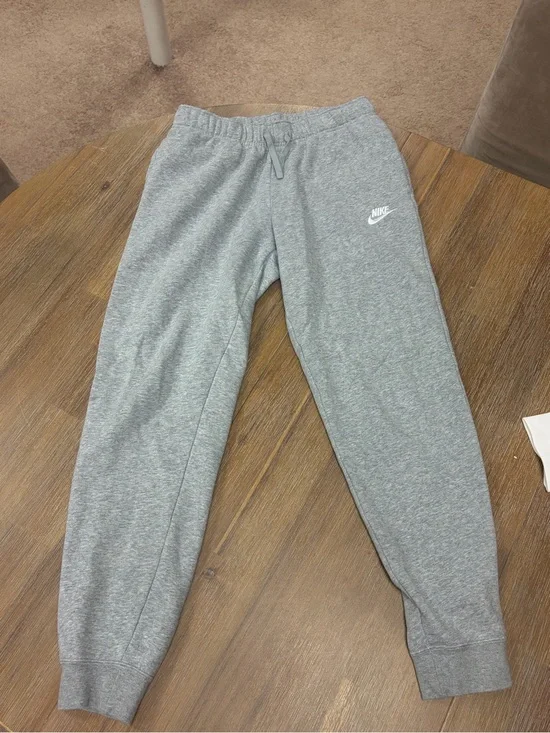 Nike Kids Grey Heather Joggers with Logo
