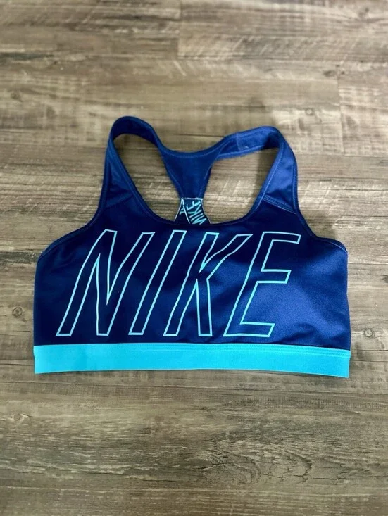 Nike Women’s Sports Bra Size Large Blue & Aqua Full Coverage Support
