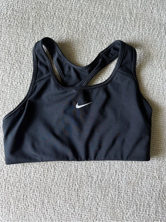 Nike Black Racerback Swoosh Sports Bra
