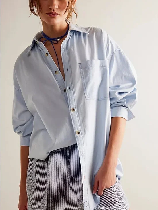 Free The People We The Free Freddie Oversize Shirt Oxford Size L