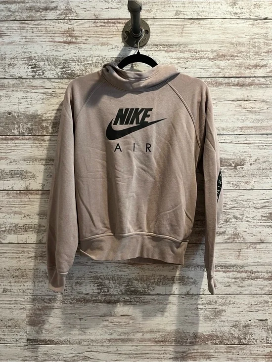 Nike Air Women's Pullover Hoodie in Taupe with Black Logo