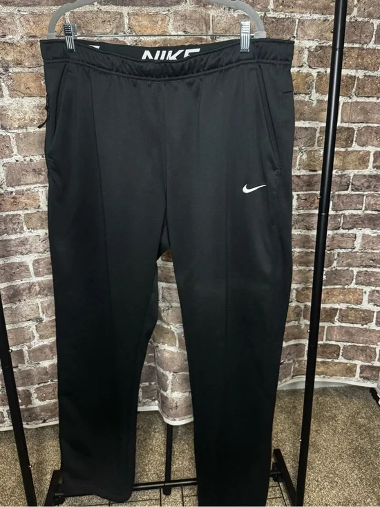 Nike Black Jogger Pants with White Swoosh