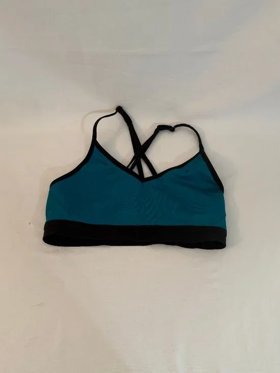 Nike Women's Sports Bra Teal& Black Dri-Fit Size Medium Adjustable Straps #4094
