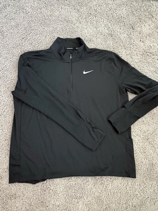 Nike Dri-Fit Black Quarter-Zip Long Sleeve Pullover