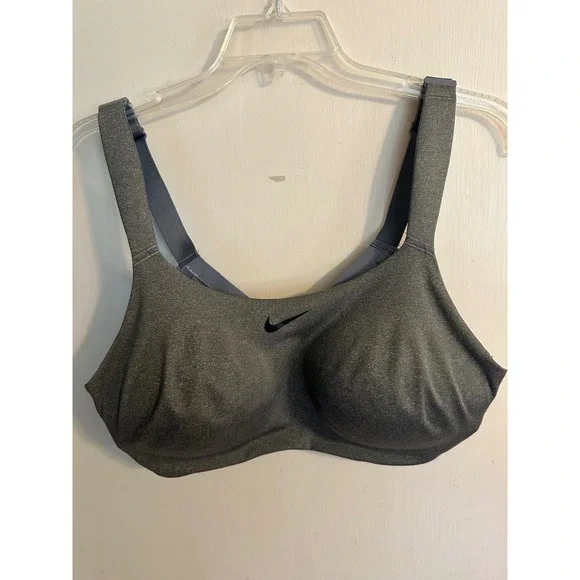 Nike Dri-FIT High Support Sports Bra Gray Heather Molded Cups 40DD AJ0353-071