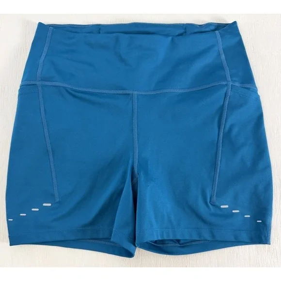 New Nike Swift Women's High-Waisted Tights Running Biker Shorts Teal Blue Size M