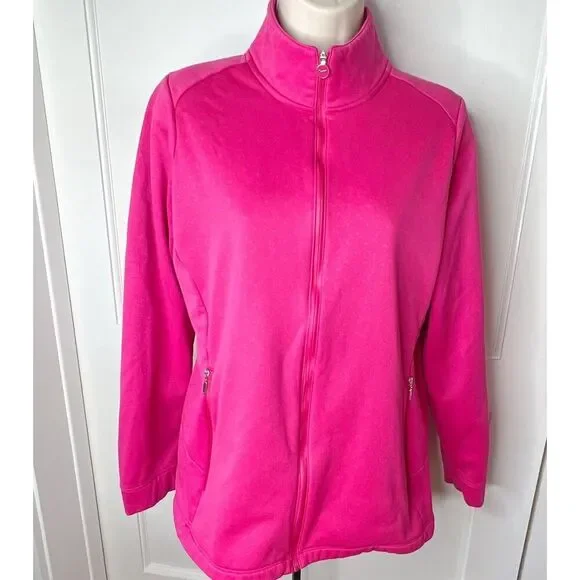 Nike Golf Tour Performance Therma-Fit Full-Zip Jacket in Bright Pink XL